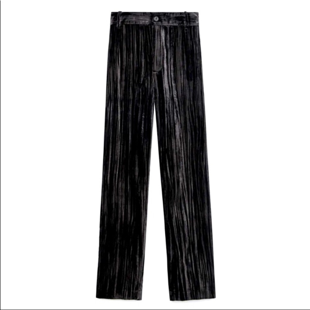 High waisted velvet pants - Picture 6 of 8